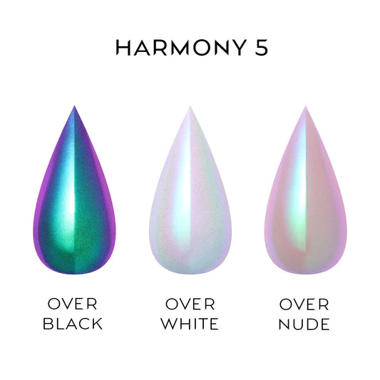 Nailspiracy chrome powder collection harmony 5