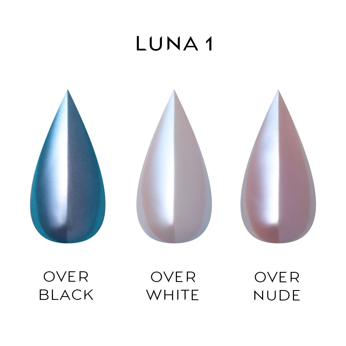 Nailspiracy chrome powder collection luna 1