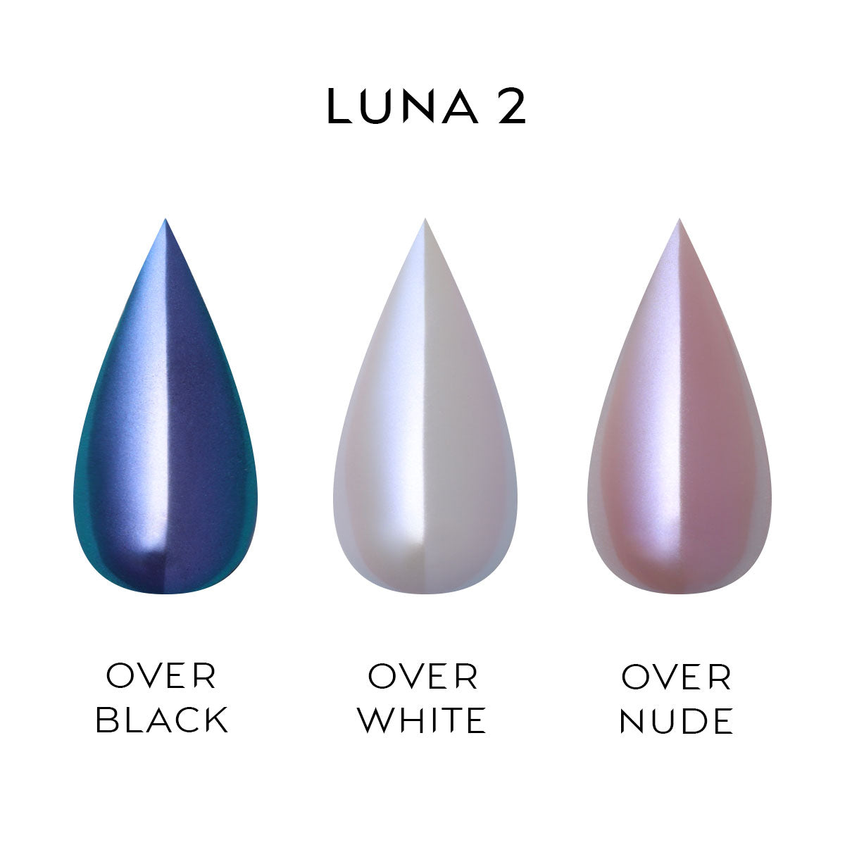 Nailspiracy chrome powder collection luna 2