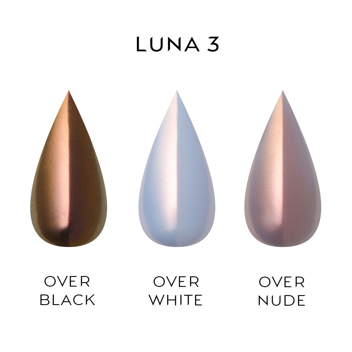 Nailspiracy chrome powder collection luna 3