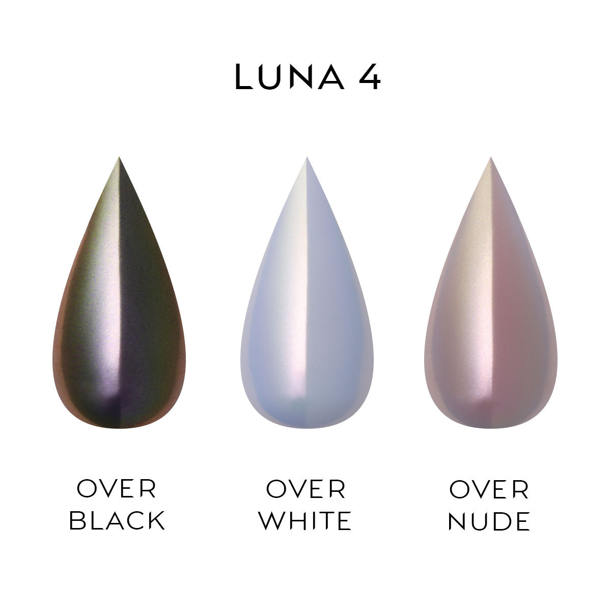 Nailspiracy chrome powder collection luna 4