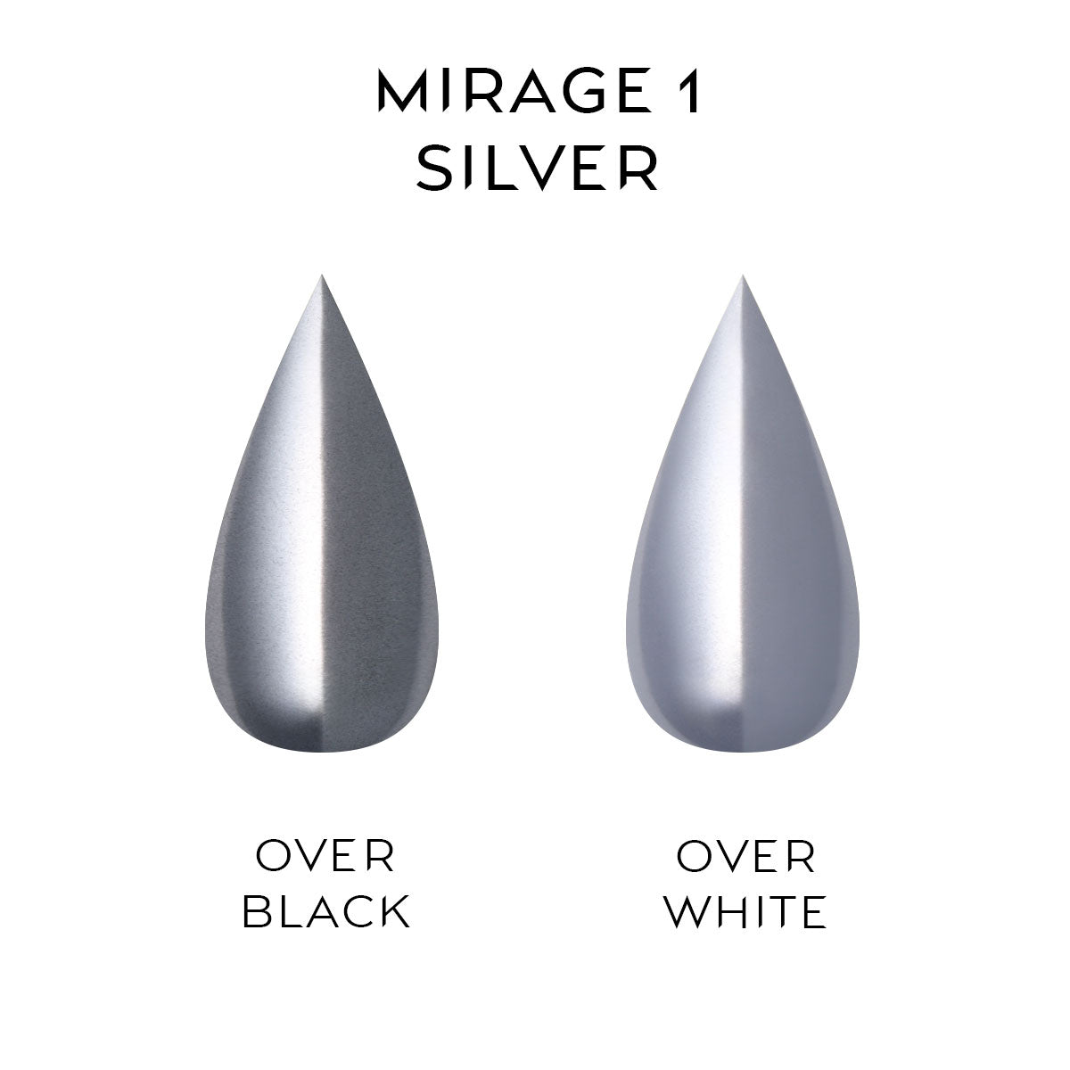 Nailspiracy chrome powder collection mirage silver 1