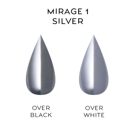 Nailspiracy chrome powder collection mirage silver 1