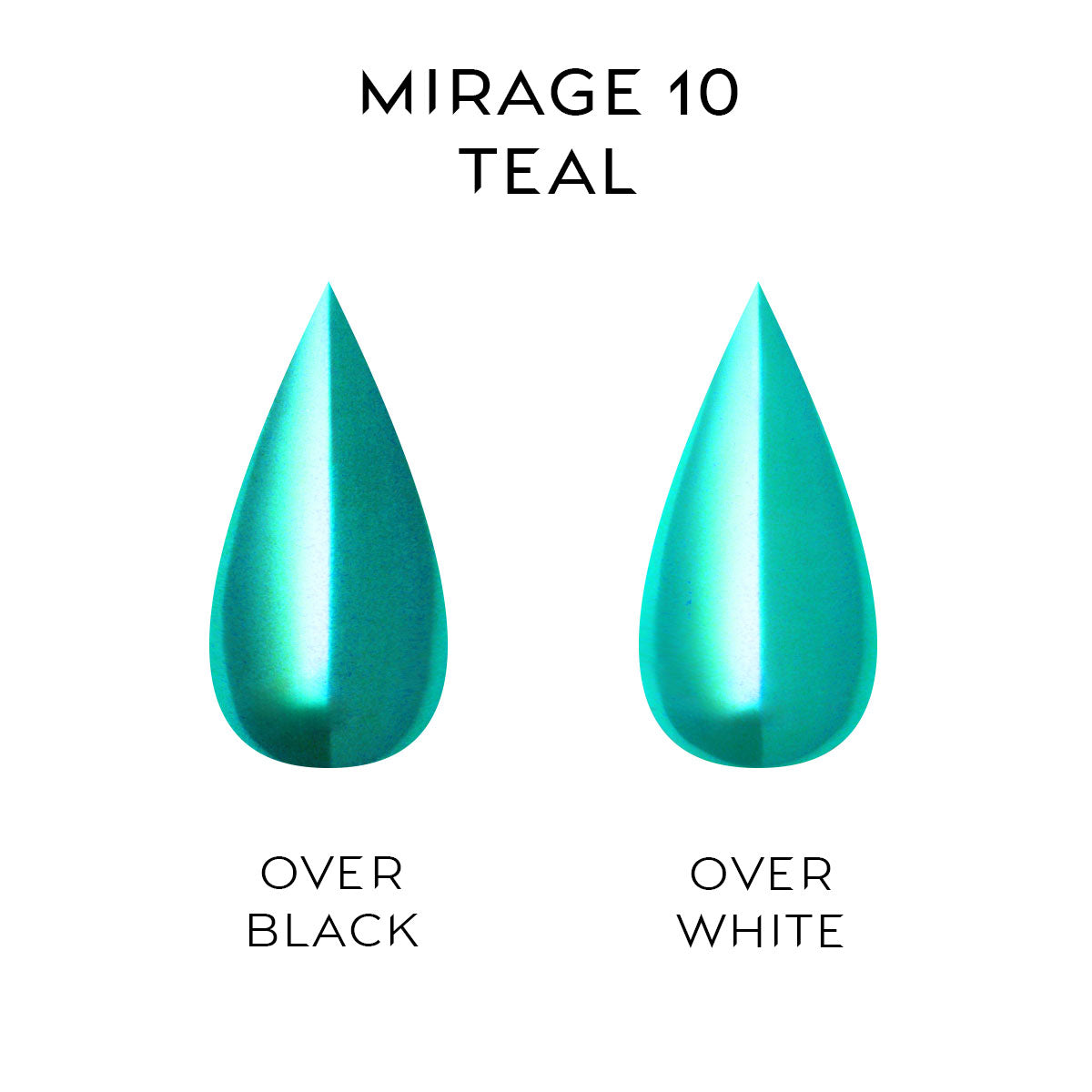 Nailspiracy MIRAGE metallic chrome nail powder in teal