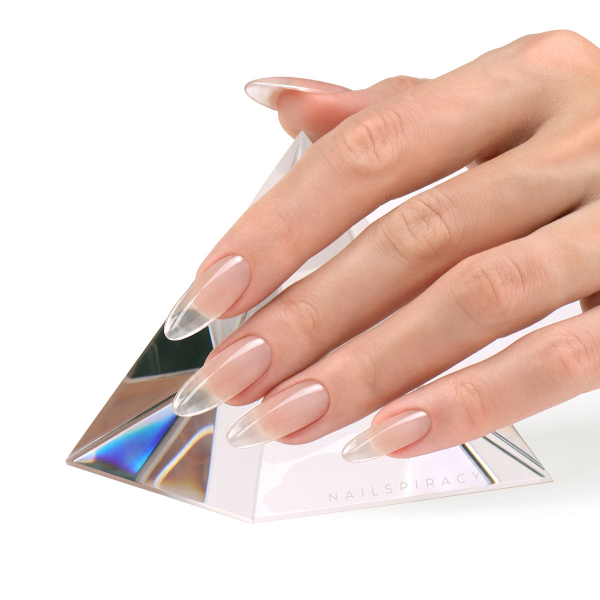 Nailspiracy ESSENTIAL Builder Gel CLEAR G1 swatch showcase