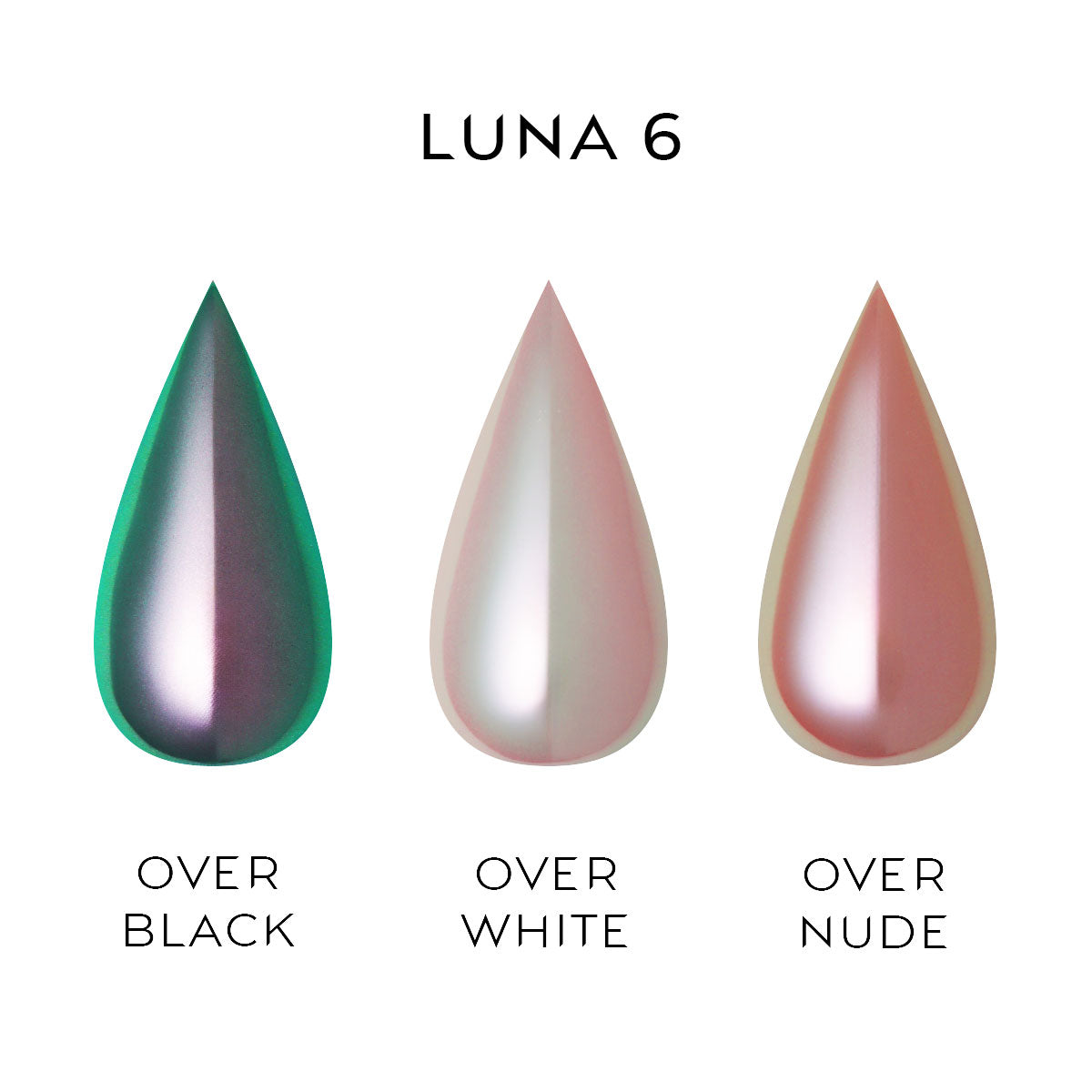 Nailspiracy chrome powder collection luna 6