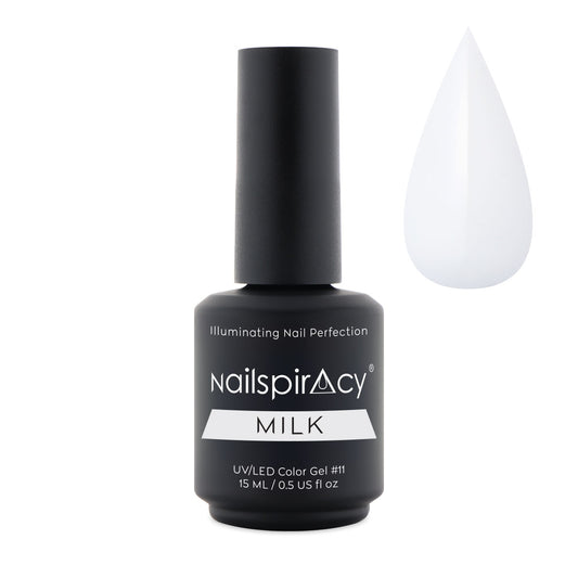 Nailspiracy gel polish milk white 15g