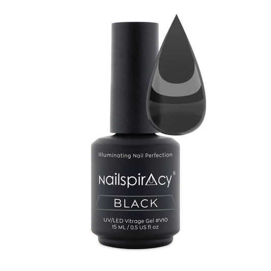 Nailspiracy gelly vitrage gel black v10
