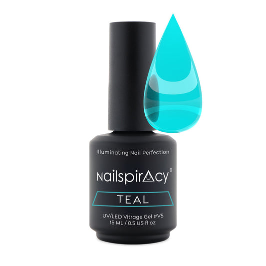 Nailspiracy gelly vitrage gel teal v5