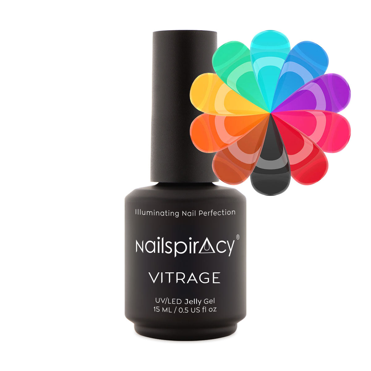 Nailspiracy VITRAGE jelly gel collection in translucent colors